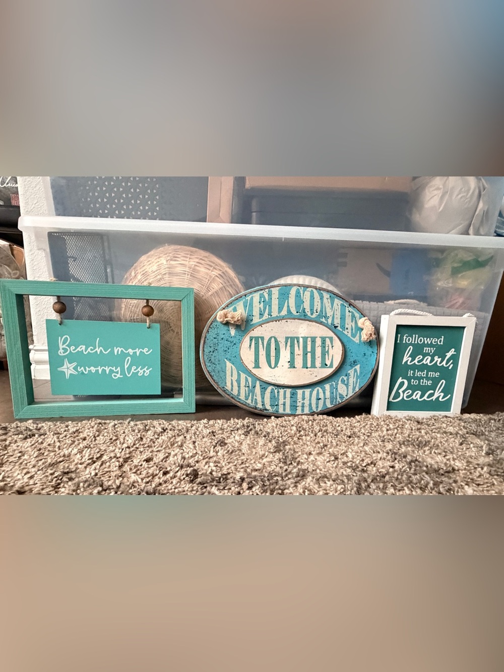 Beach Themed Decor in Teal/Blue
